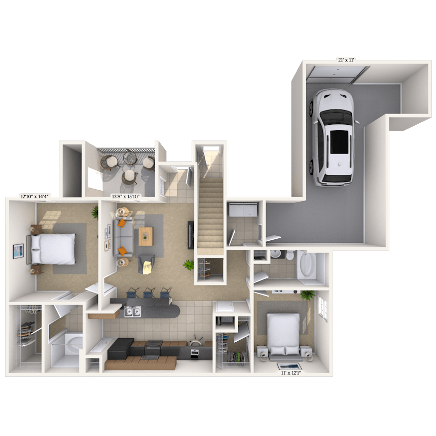 Floorplan image of unit 26101