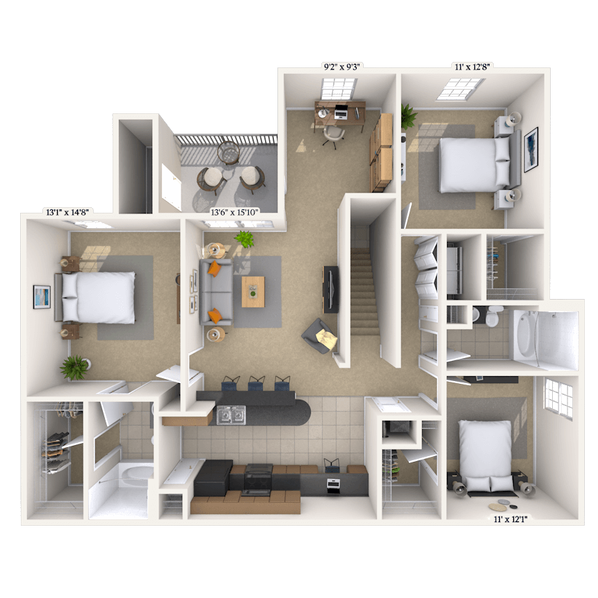 Floorplan image of unit 16202