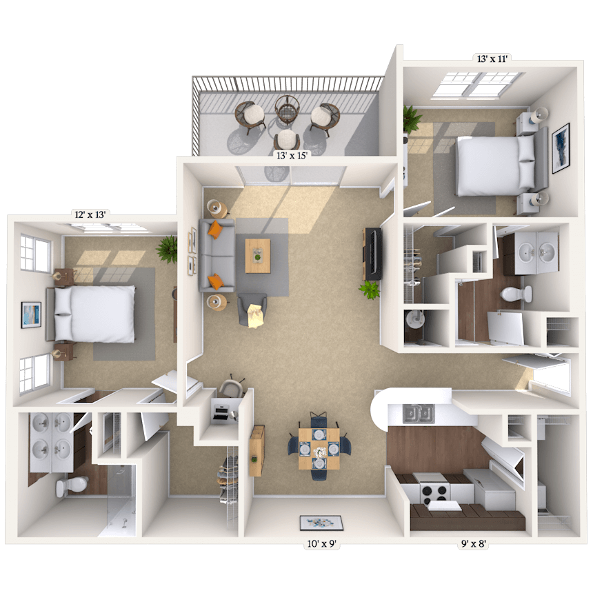 Floorplan image of unit 033307