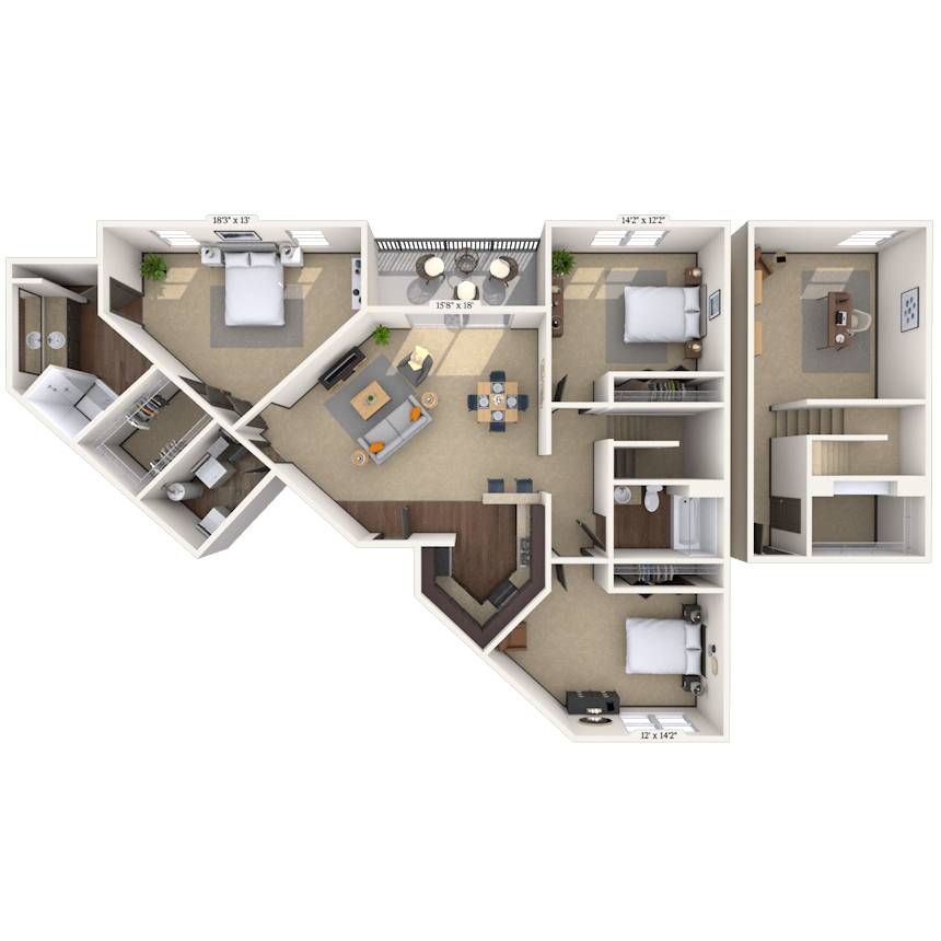 Floorplan image of unit 01125