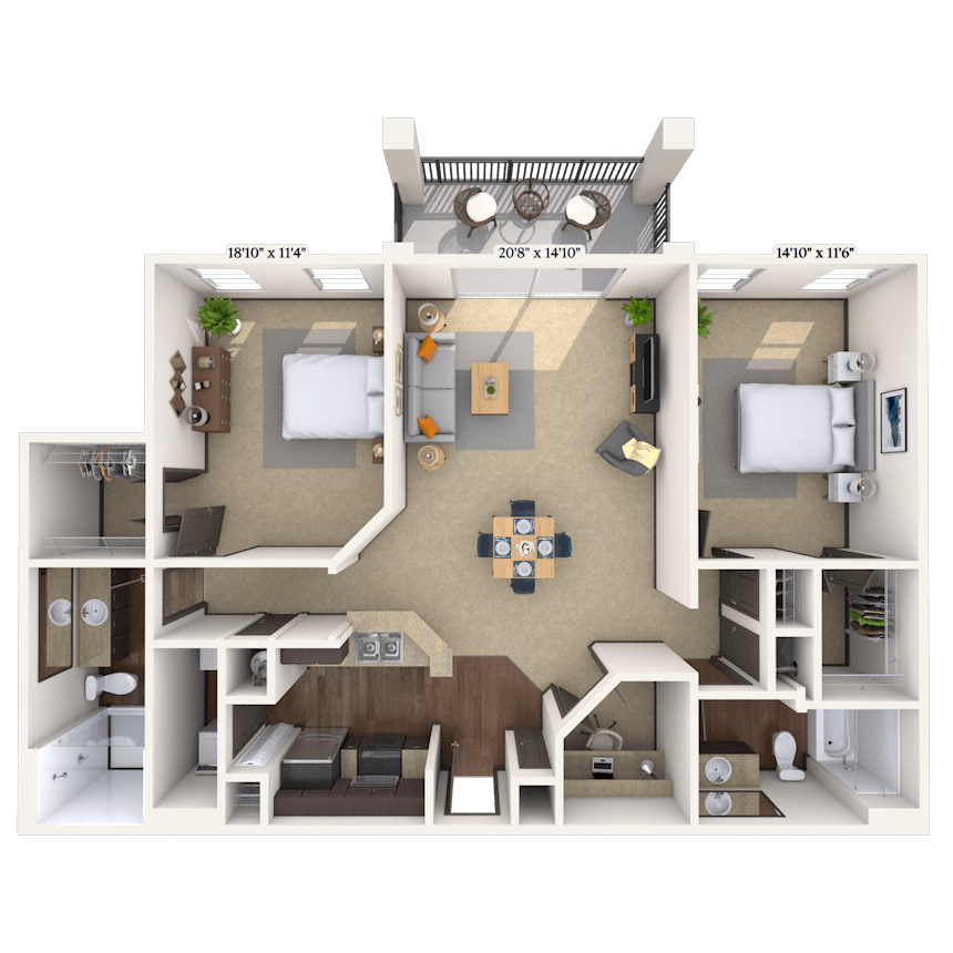 Floorplan image of unit 02216