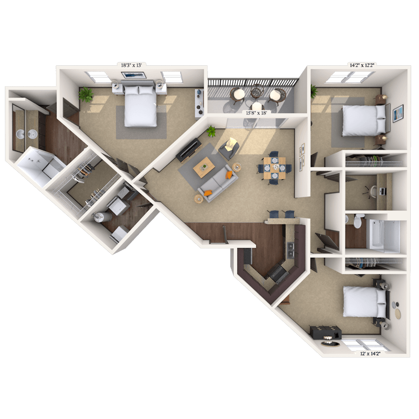 Floorplan image of unit 03314