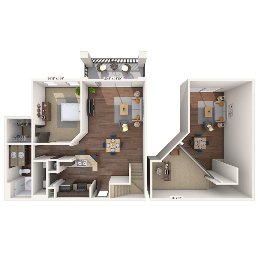 Floorplan image of unit 04437