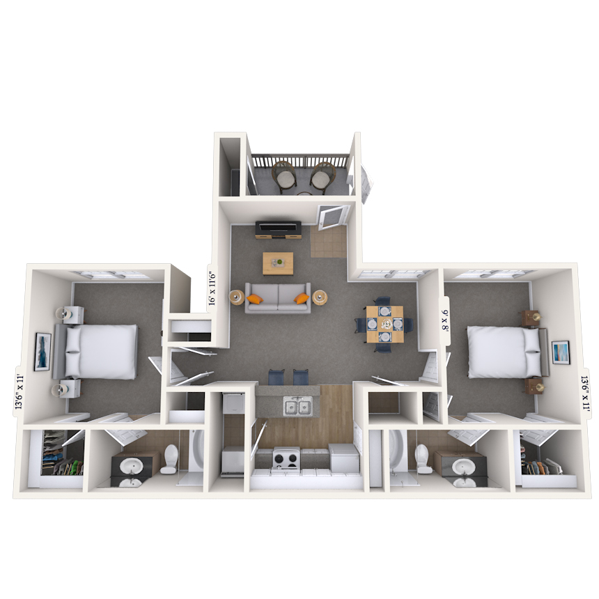 Floorplan image of unit 121203