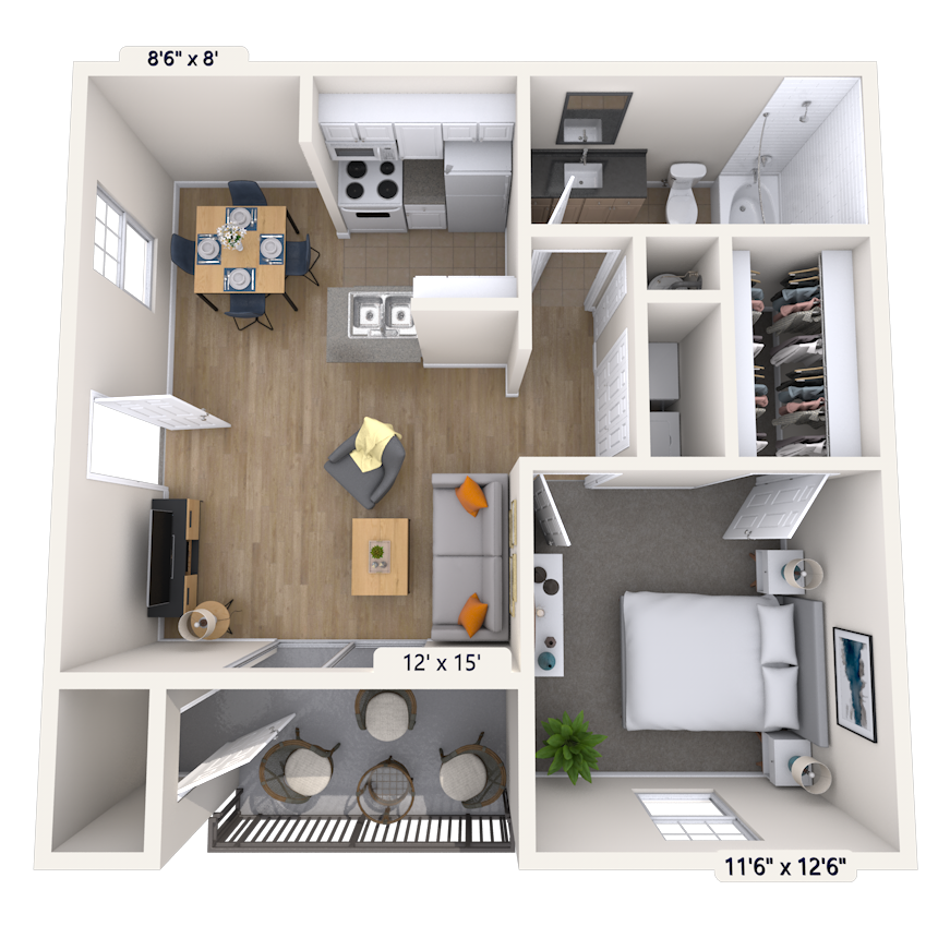 Floorplan image of unit 011316