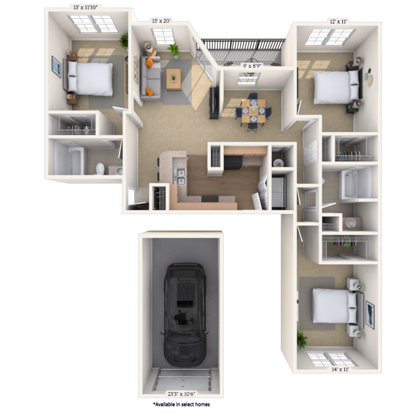 Floorplan image of unit 06614