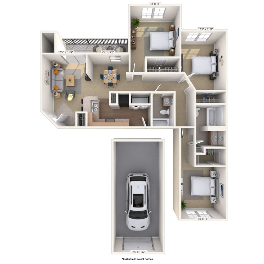 Floorplan image of unit 09918