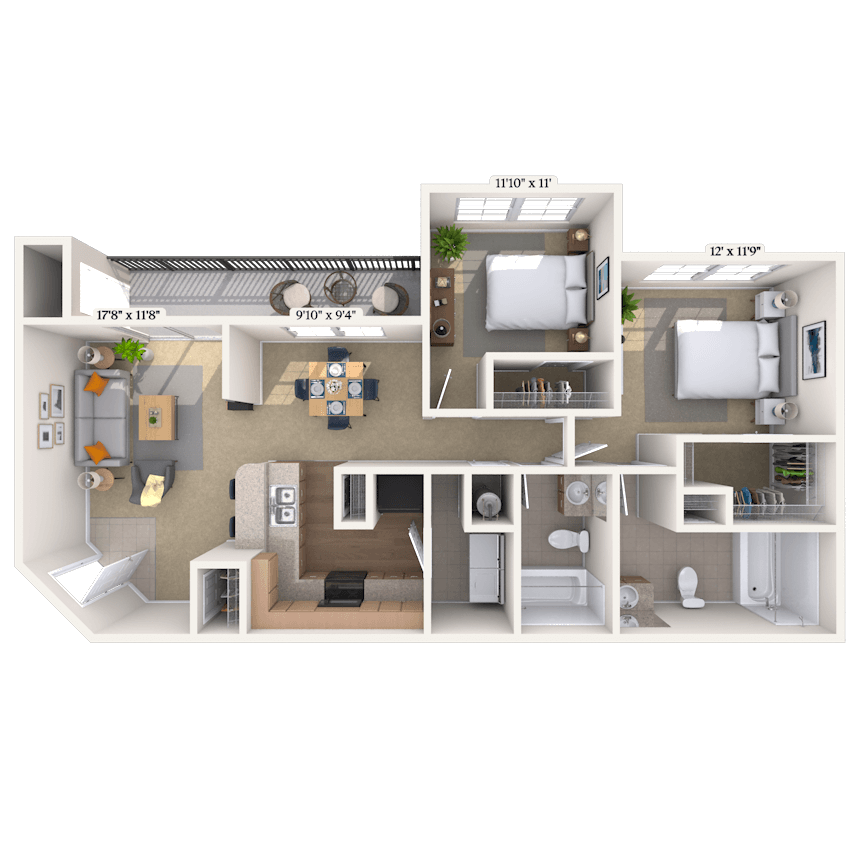 Floorplan image of unit 04431