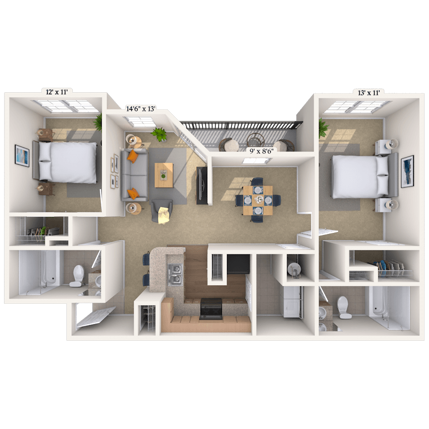 Floorplan image of unit 101037