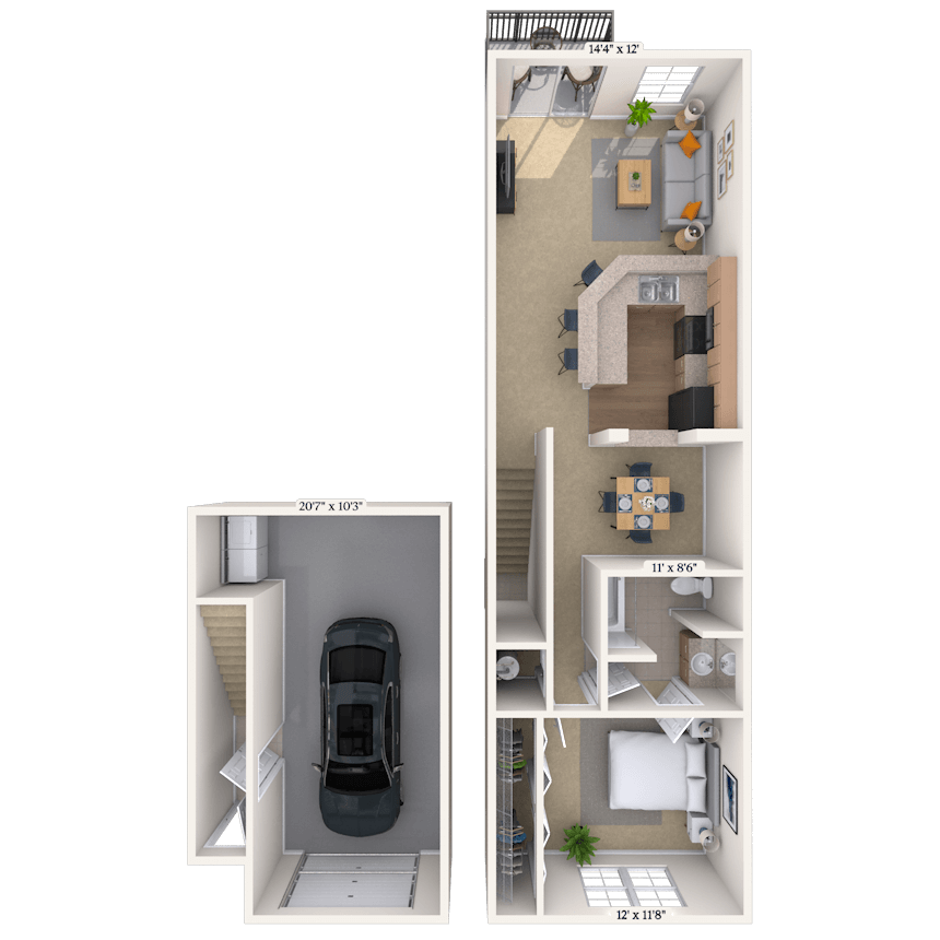 Floorplan image of unit 202006