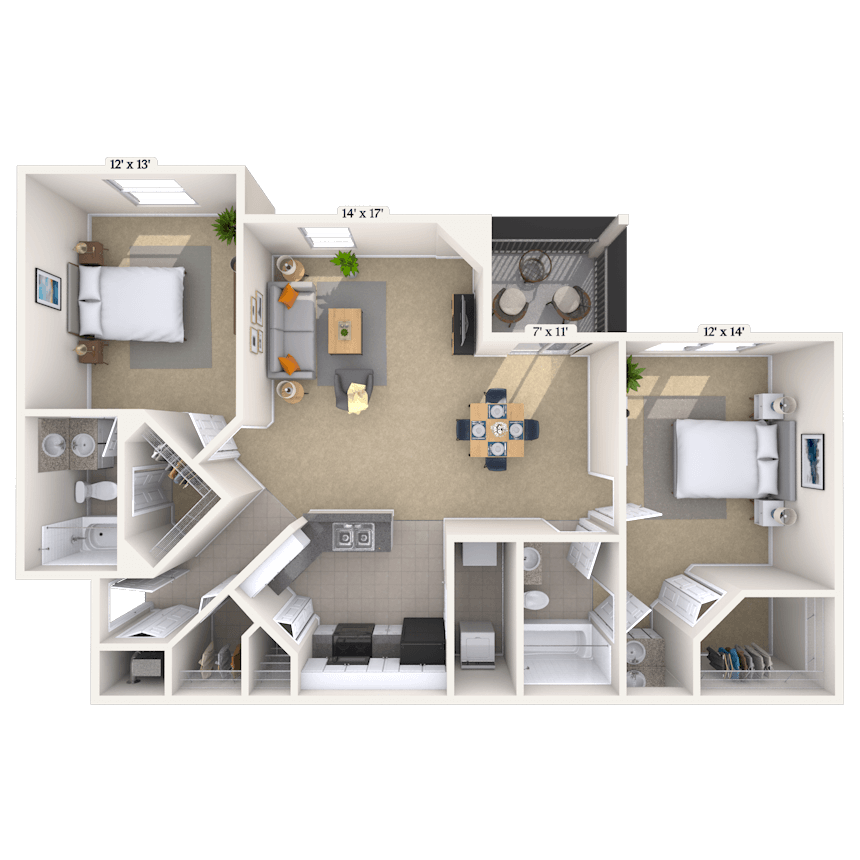 Floorplan image of unit 242413