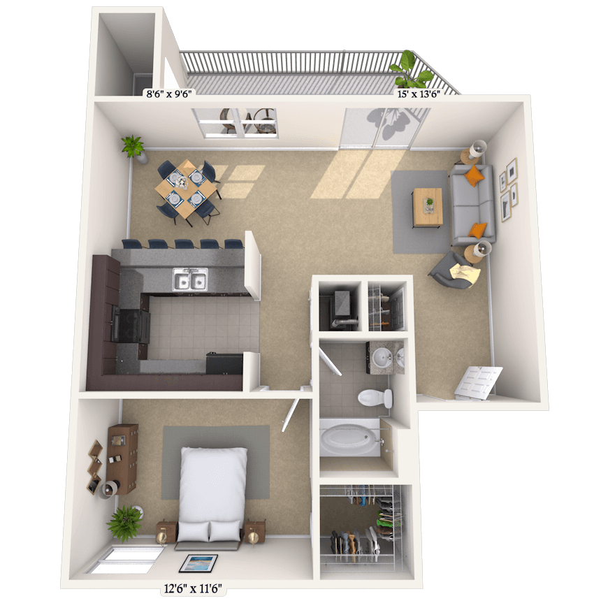 Floorplan image of unit 131309