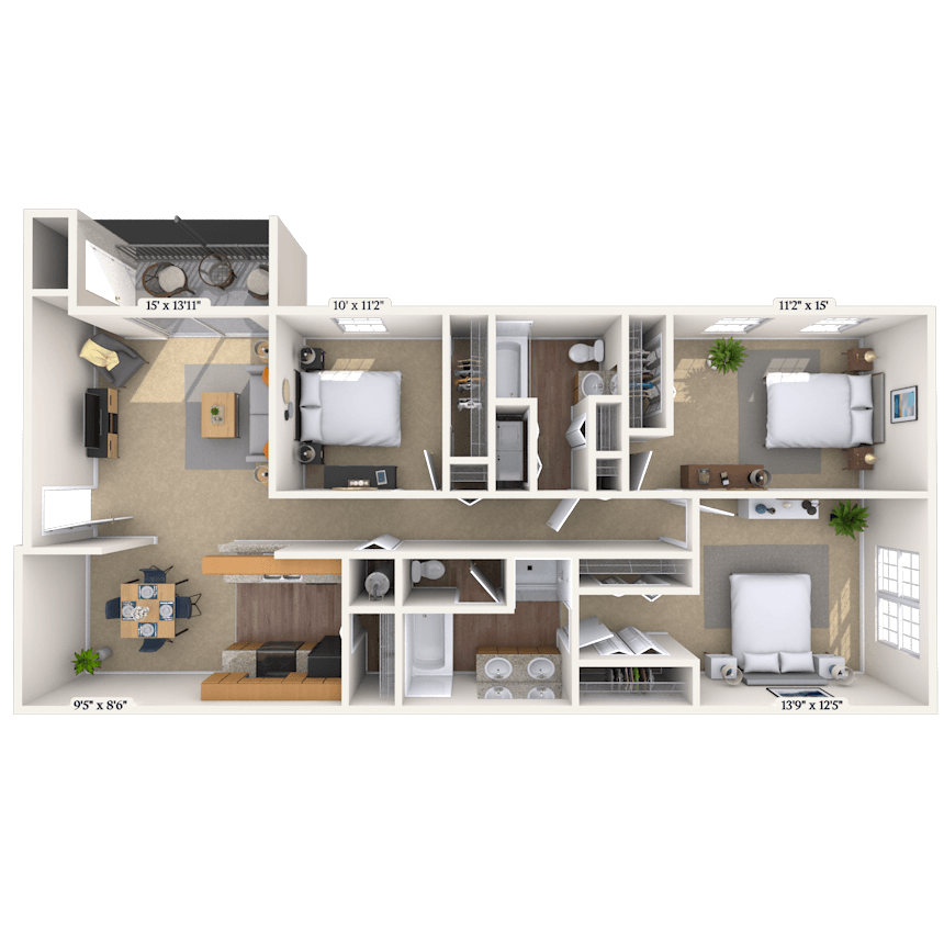 Floorplan image of unit 01140713