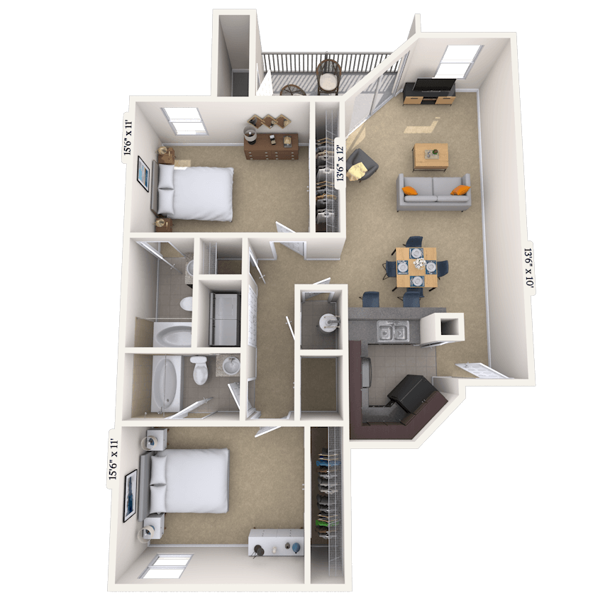 Floorplan image of unit 010106