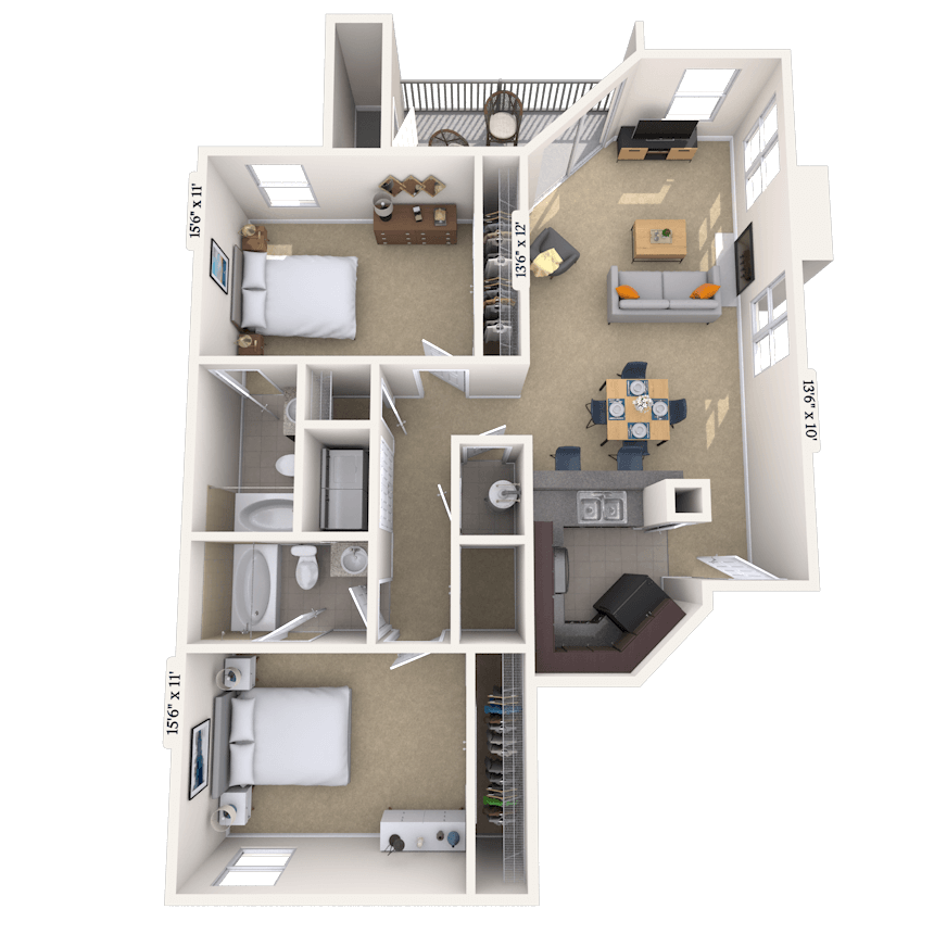 Floorplan image of unit 141408
