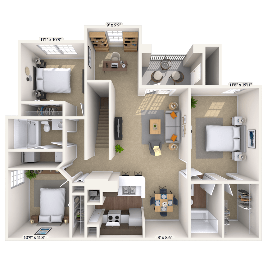 Floorplan image of unit 011512