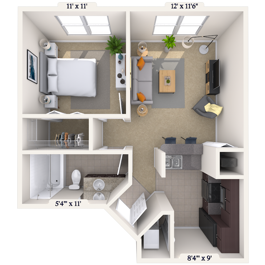 Floorplan image of unit 02225