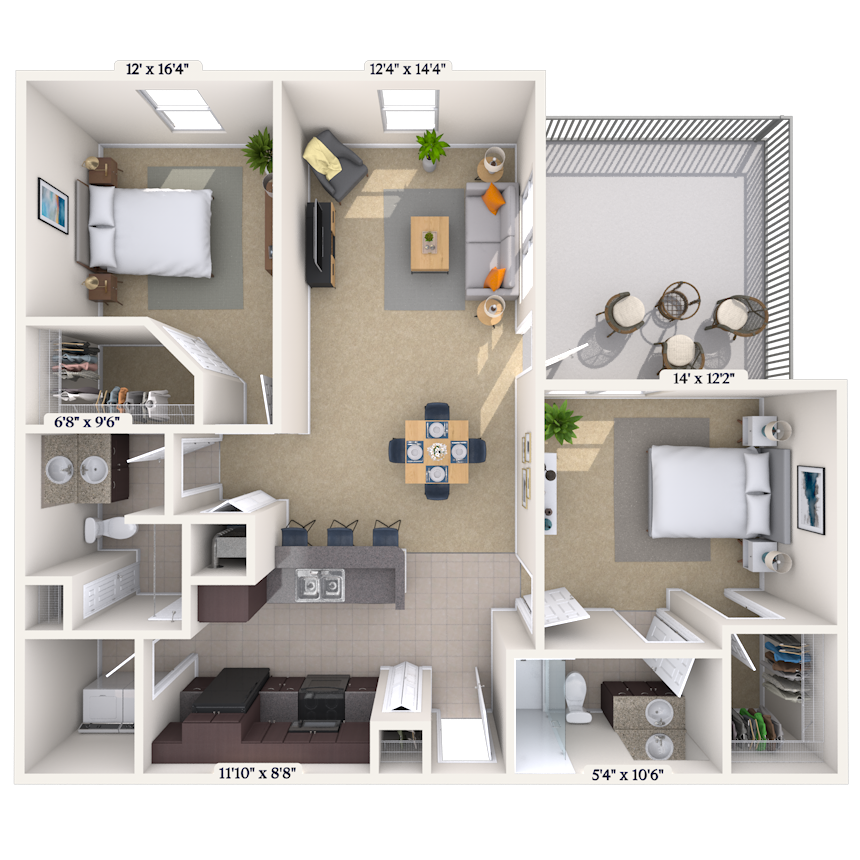 Floorplan image of unit 02205