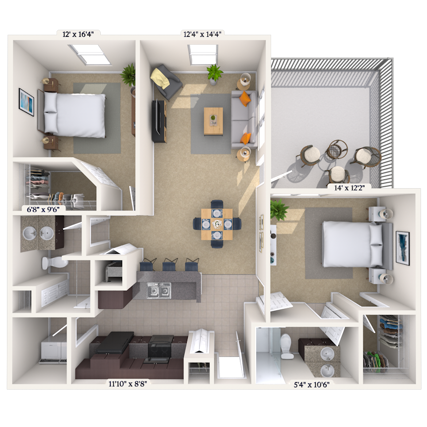 Floorplan image of unit 02207