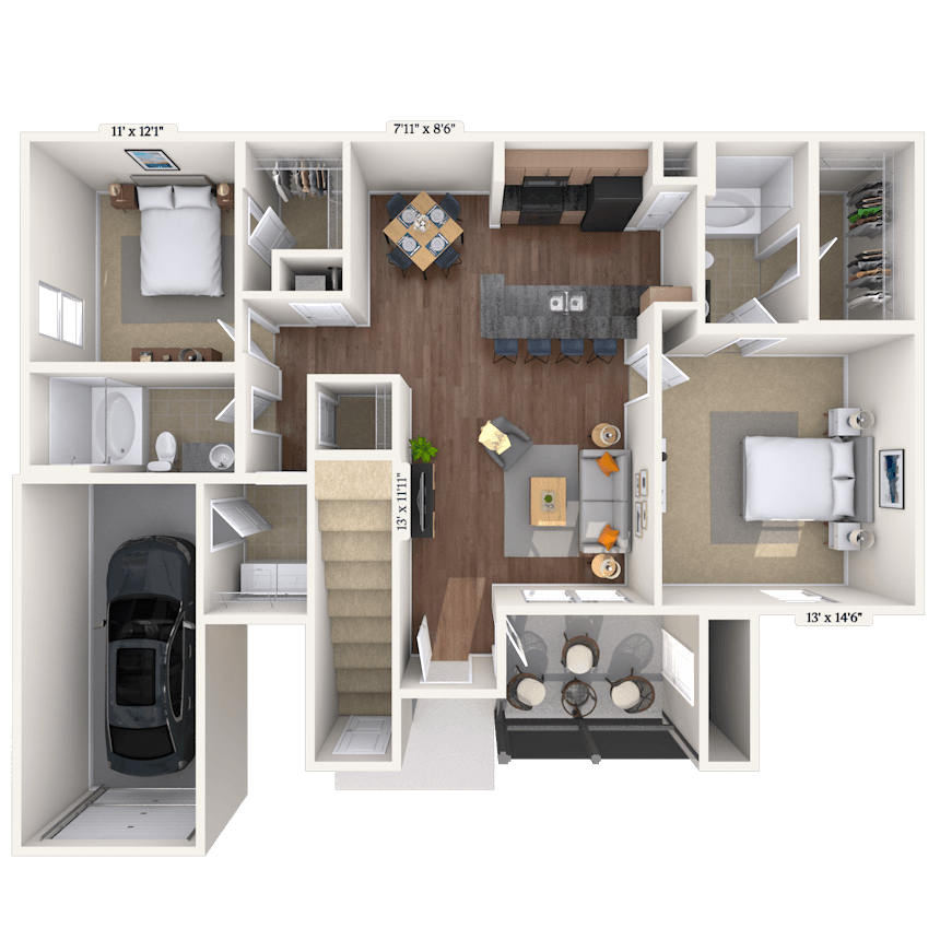 Floorplan image of unit 29204