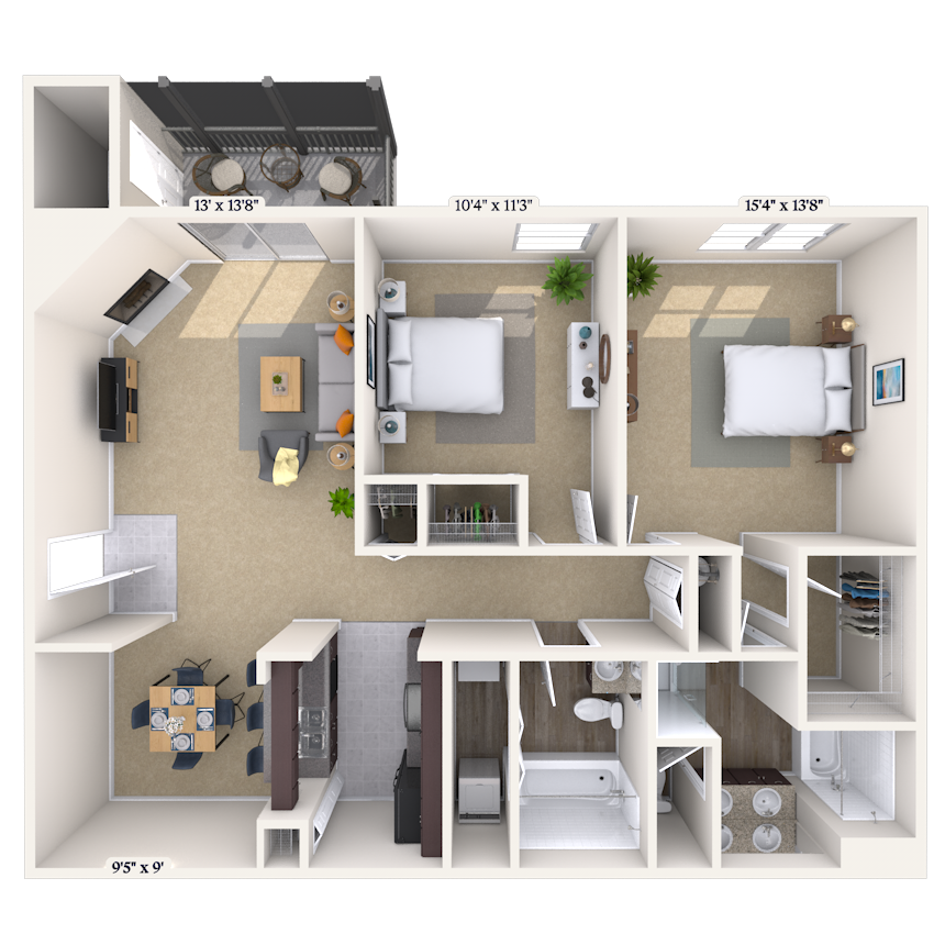 Floorplan image of unit 010523