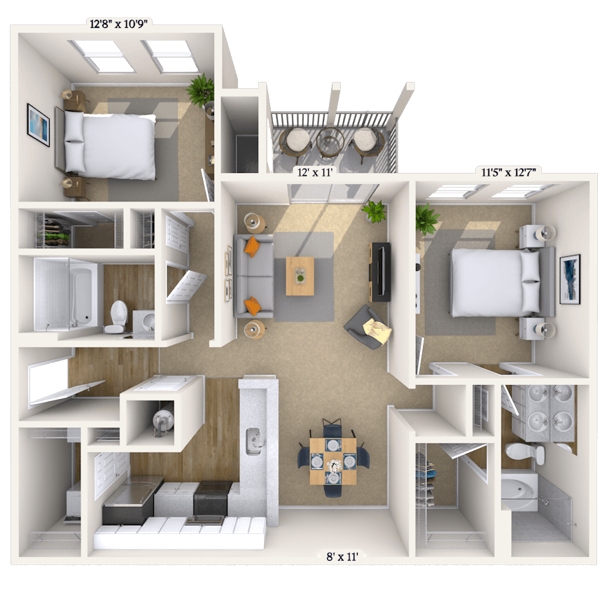 Floorplan image of unit 060626