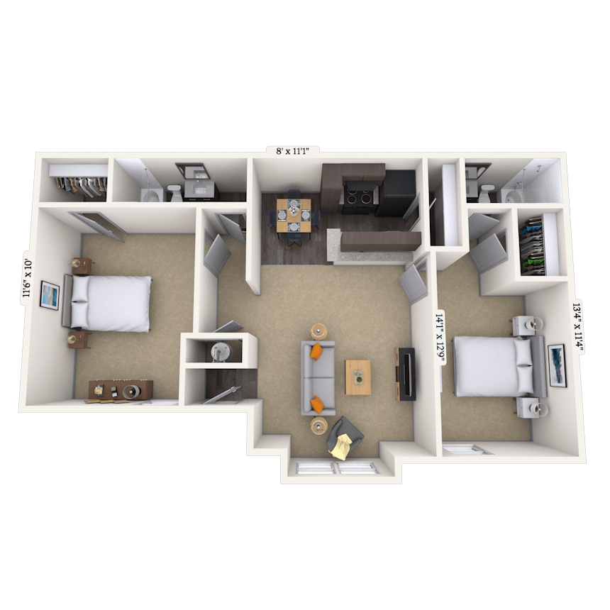 Floorplan image of unit 000613