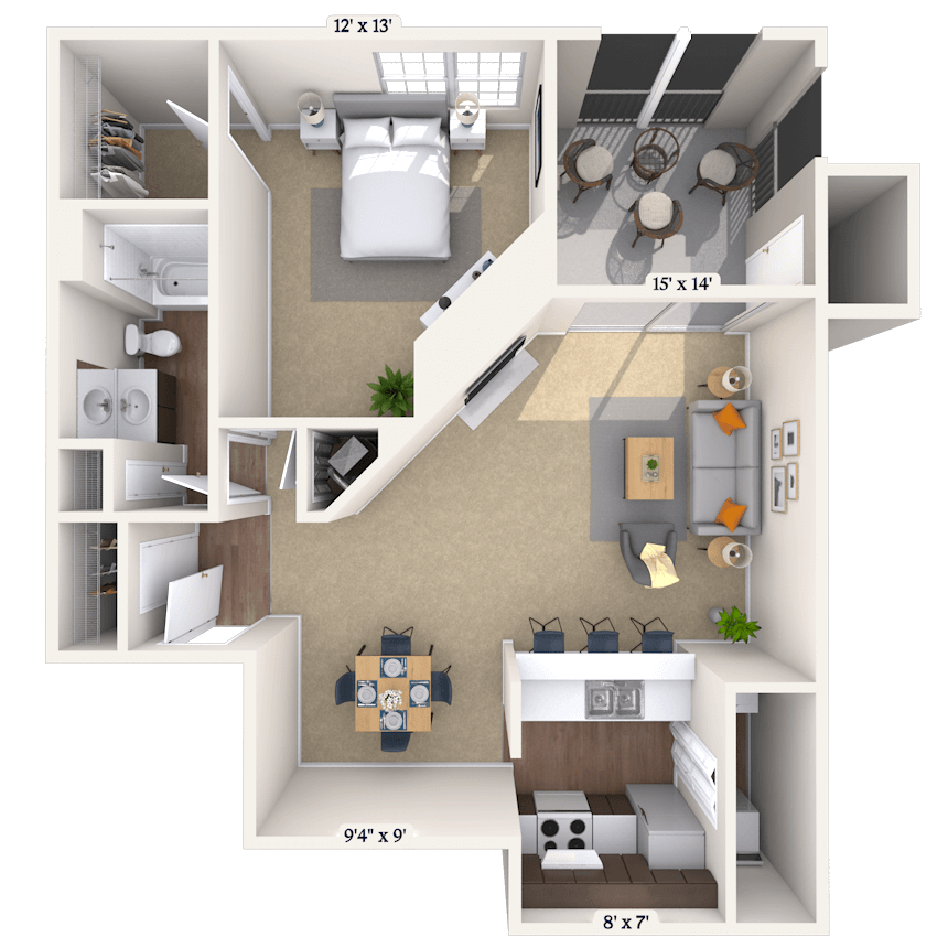 Floorplan image of unit 4444D