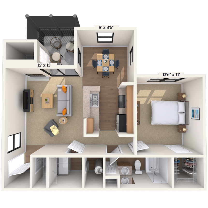 Floorplan image of unit 01812-O