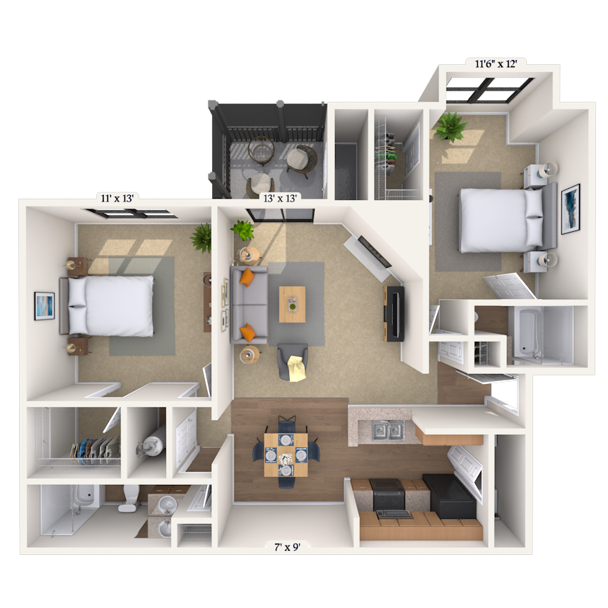 Floorplan image of unit 01810-P