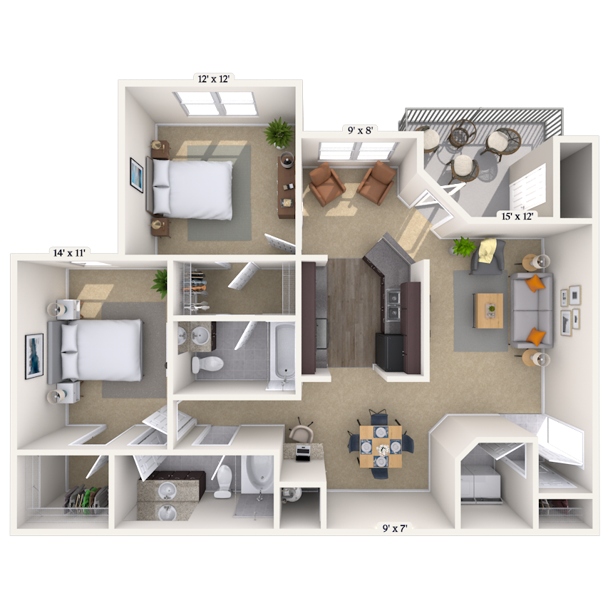 Floorplan image of unit 07706