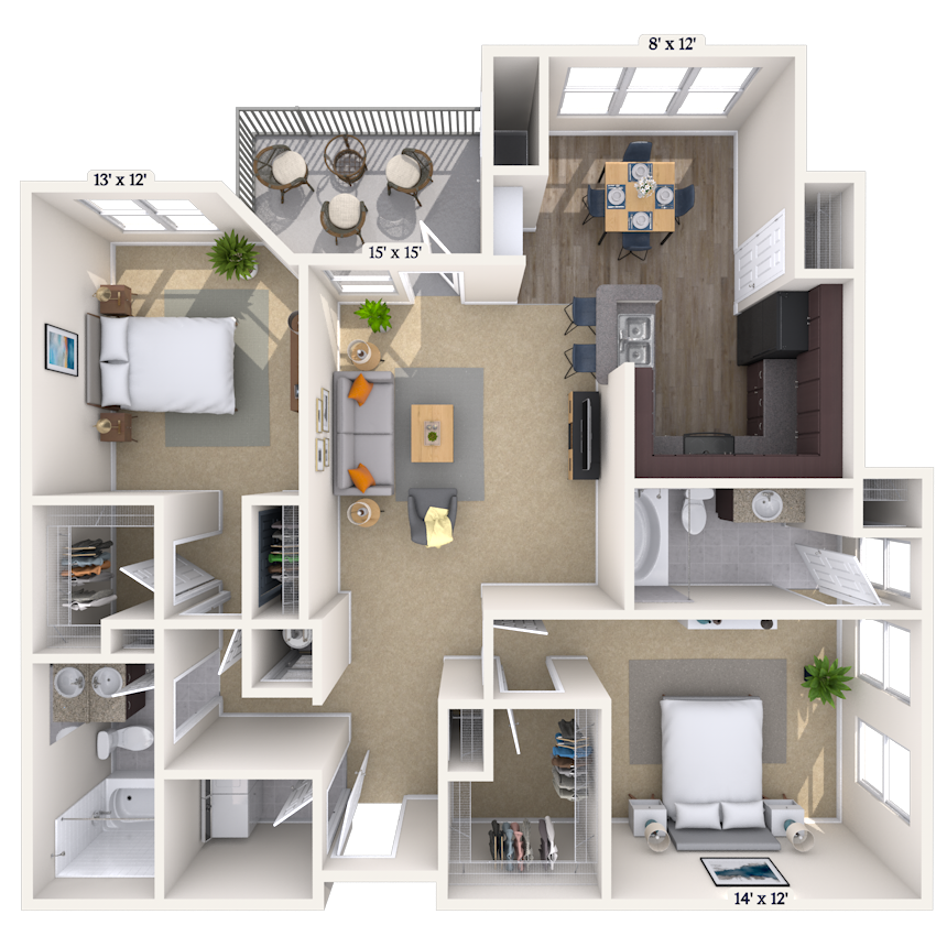 Floorplan image of unit 07722