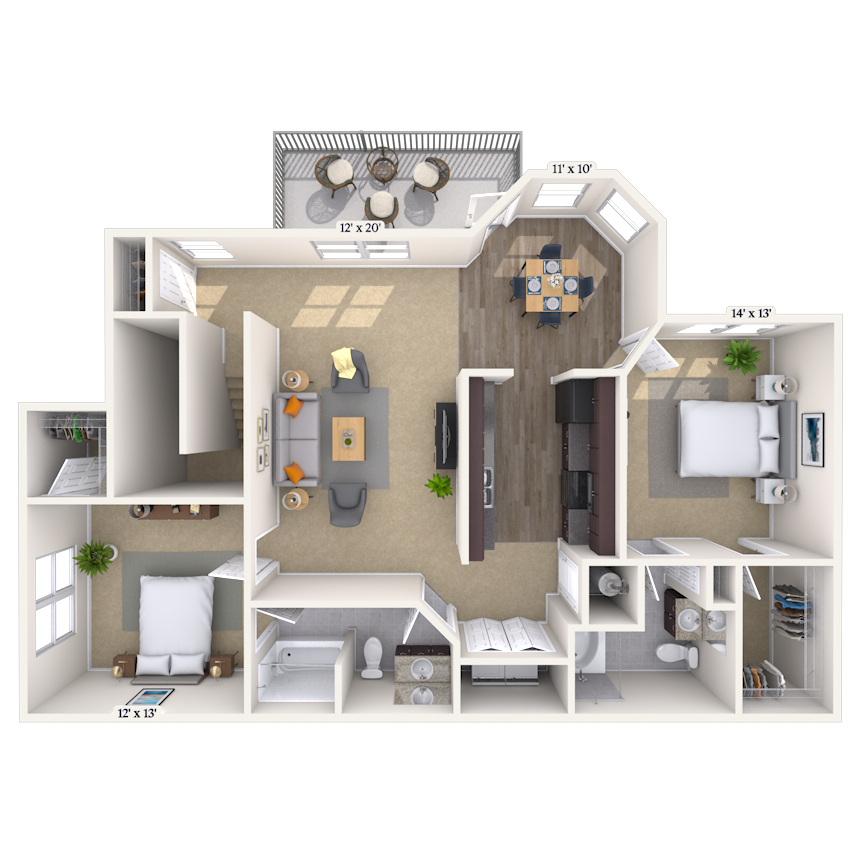 Floorplan image of unit 131301