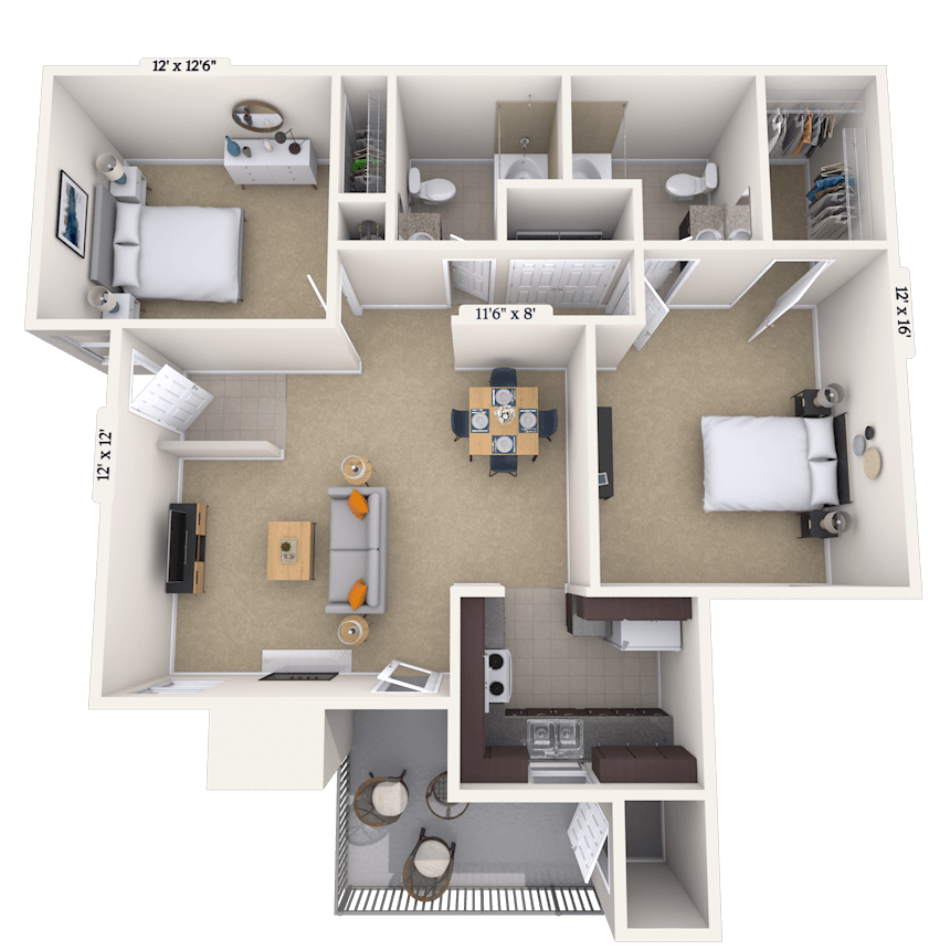 Floorplan image of unit I 101016