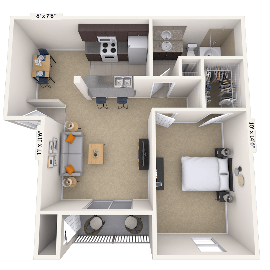 Floorplan image of unit 09917