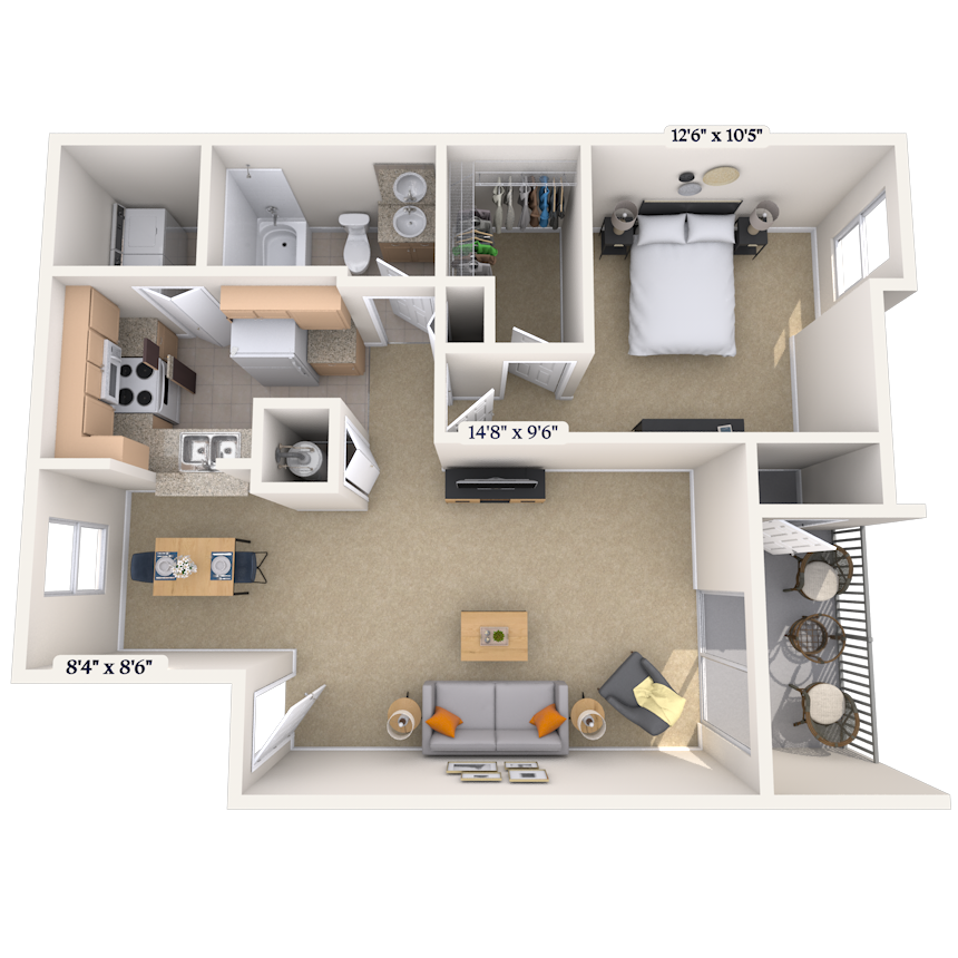Floorplan image of unit 171703