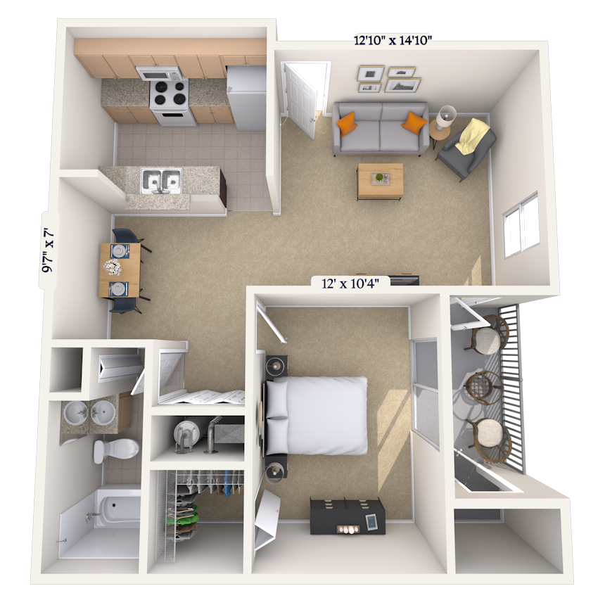 Floorplan image of unit 232303