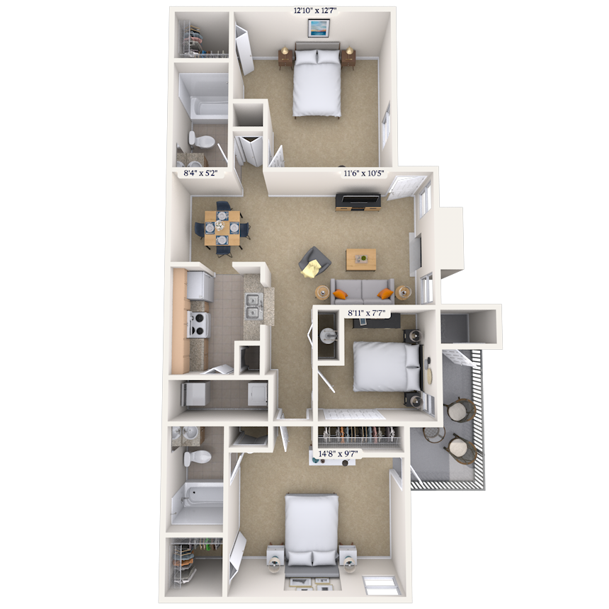 Floorplan image of unit 323206