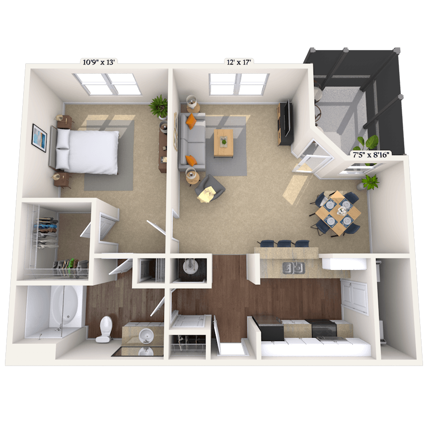 Floorplan image of unit 21104
