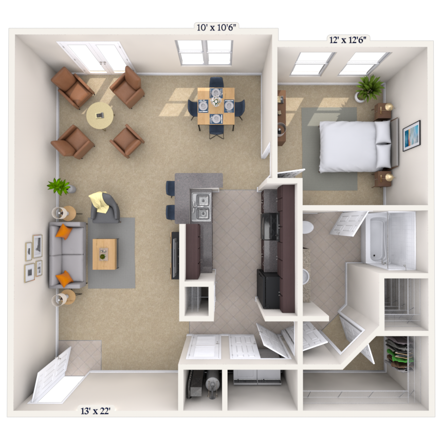 Floorplan image of unit 022204