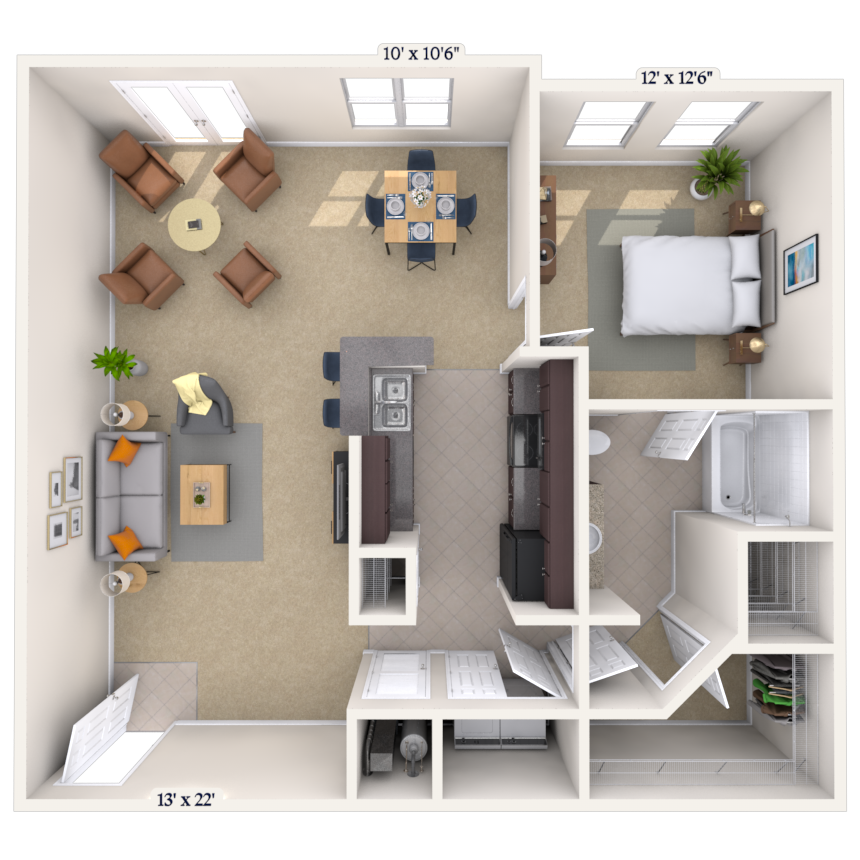 Floorplan image of unit 033208