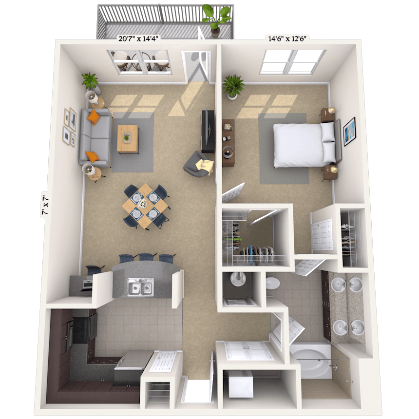 Floorplan image of unit 04486