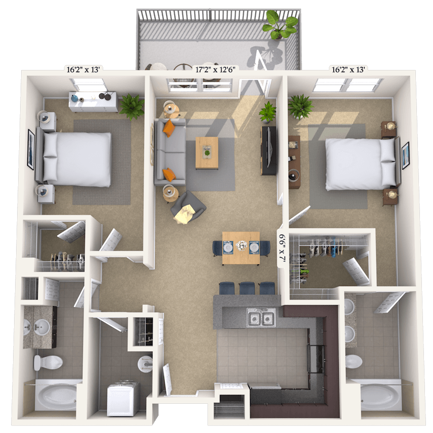 Floorplan image of unit 04446
