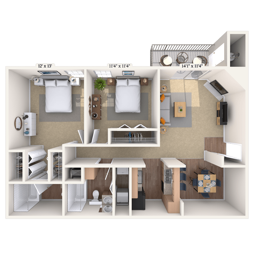 Floorplan image of unit 01182