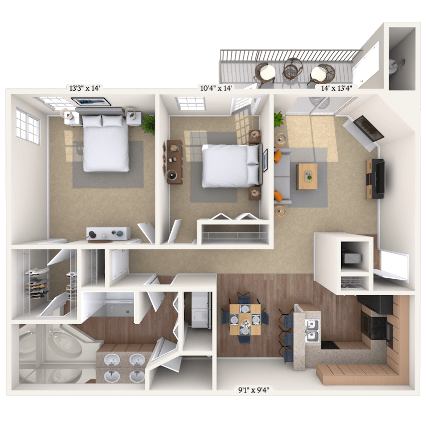 Floorplan image of unit 01126