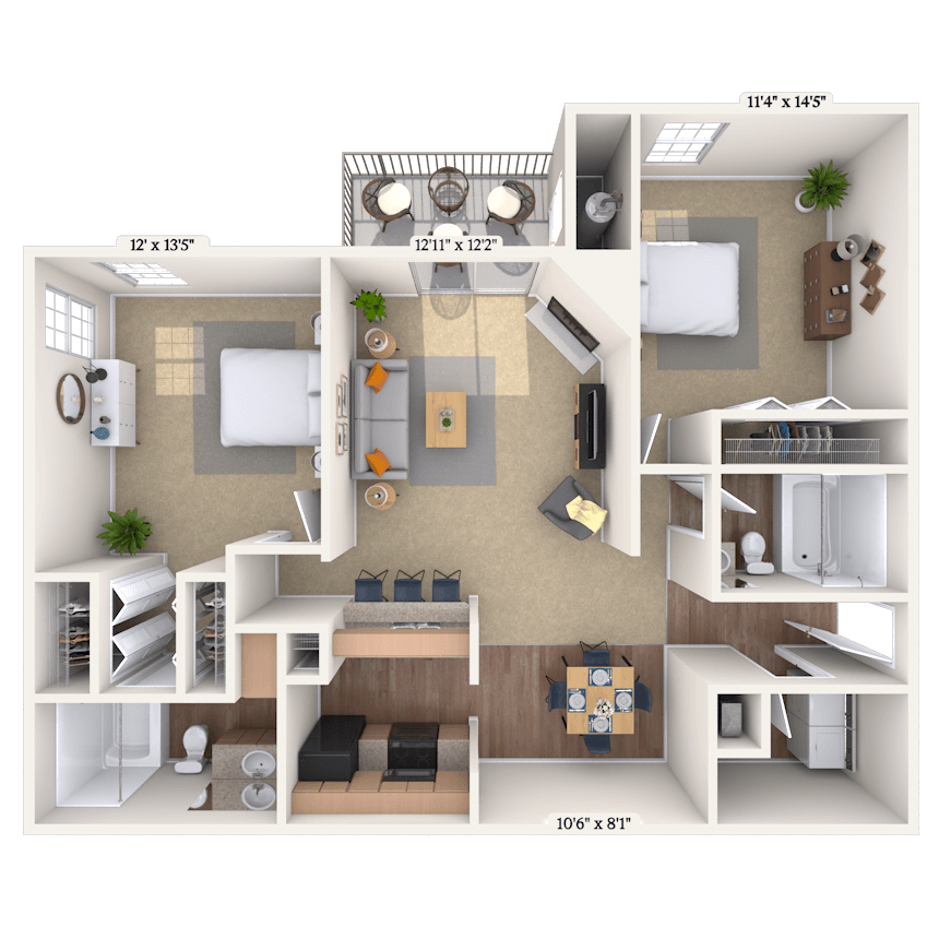 Floorplan image of unit 01020