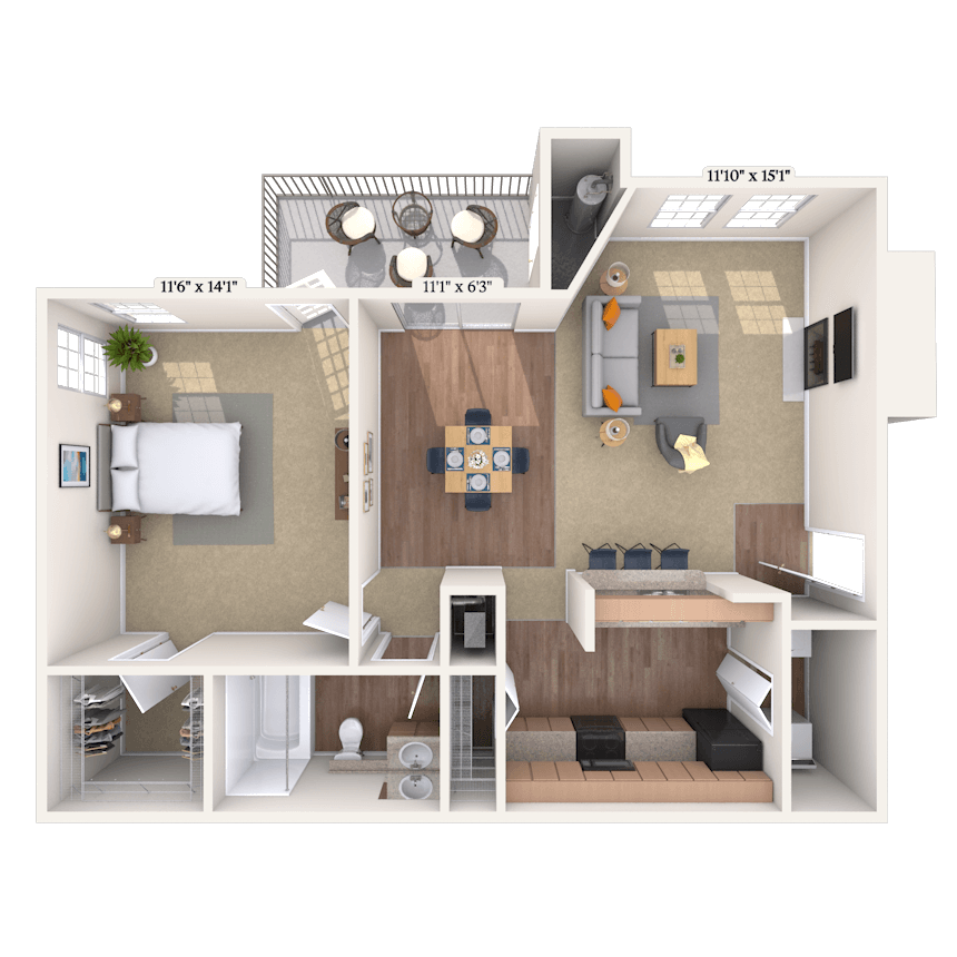 Floorplan image of unit 01290