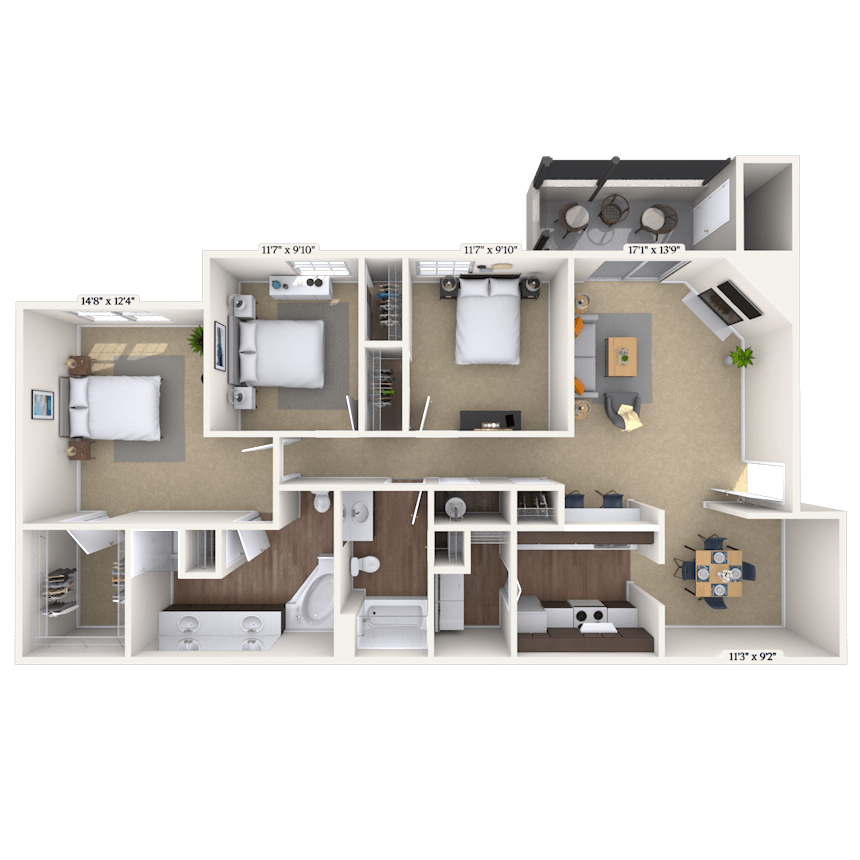 Floorplan image of unit 04402