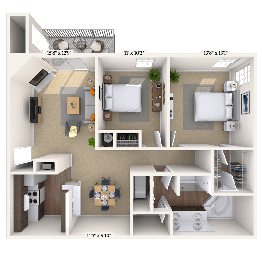 Floorplan image of unit 09904