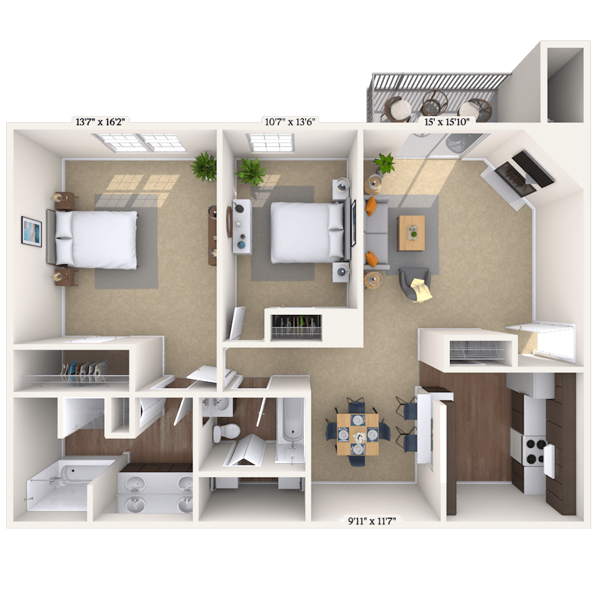 Floorplan image of unit 121215